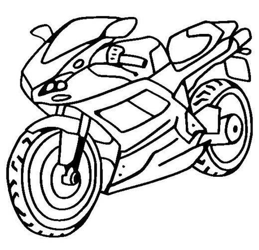 小学生摩托车跑车简笔画图片