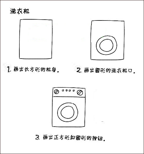 洗衣机简笔画