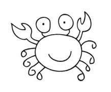 少儿卡通小螃蟹简笔画图片