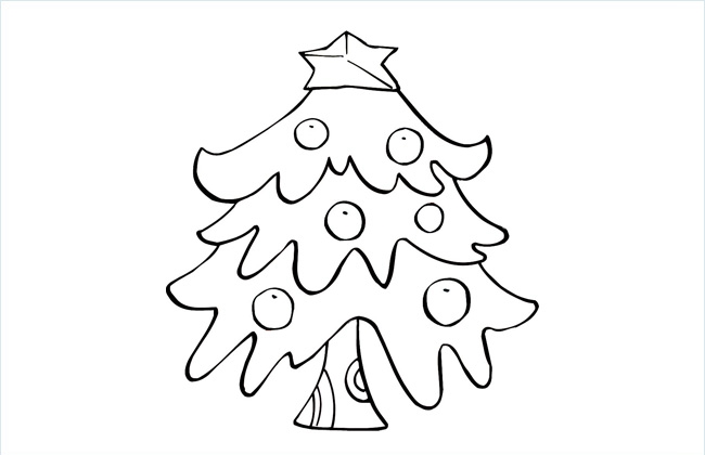 简单的圣诞树简笔画图片