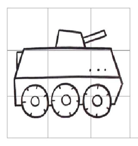 幼儿园装甲车简笔画图片