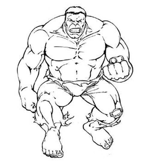 绿巨人无敌浩克简笔画图片