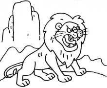 山上的狮子简笔画