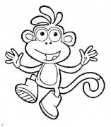 朵拉里的小猴子布茨简笔画图片
