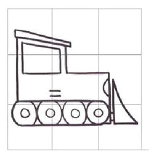 小学生推土机简笔画图片大全