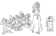白雪公主和七个小矮人简笔画图片大全