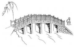 小学生古建筑简笔画图片：桥