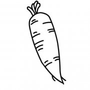 儿童蔬菜简笔画：萝卜