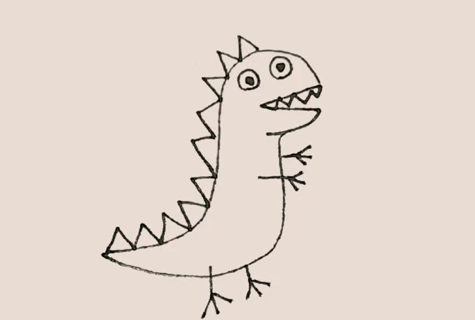 简笔画之乔治的恐龙