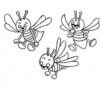 三只蜜蜂简笔画