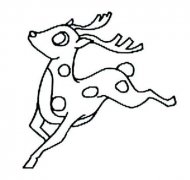 奔跑的鹿简笔画图片