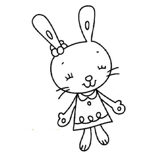 可爱漂亮的卡通小兔子