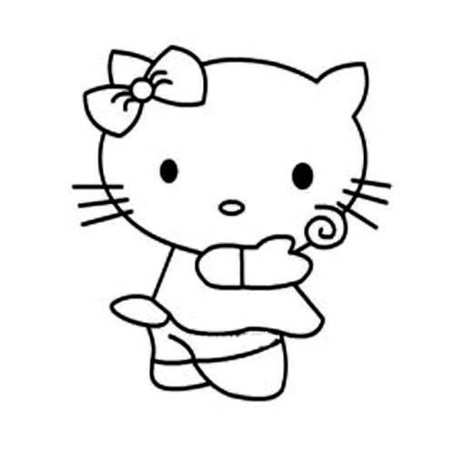 儿童kitty猫简笔画