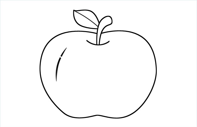 苹果简笔画图片