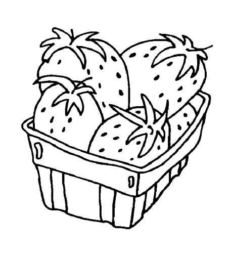 篮子里的草莓简笔画