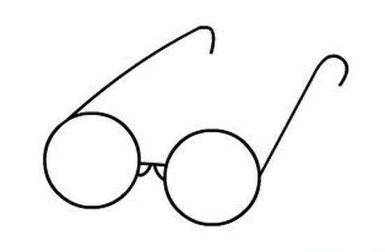 哈利波特眼镜简笔画图片