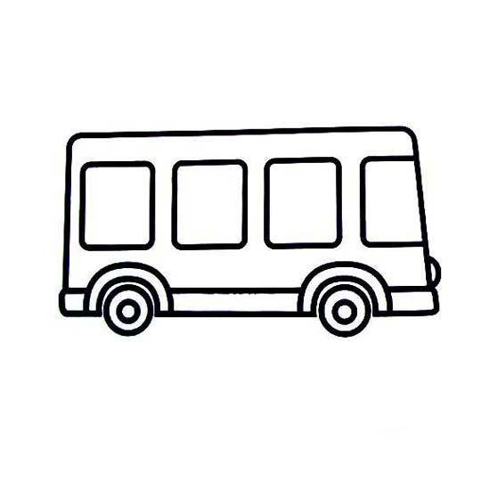 幼儿小公共汽车简笔画