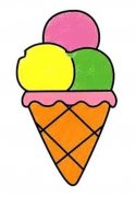 彩色冰淇淋简笔画图片