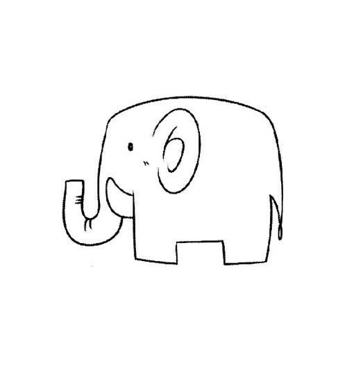 动物简笔画：大象