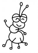 儿童可爱蚂蚁简笔画