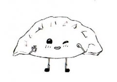 可爱卡通饺子简笔画图片