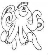 儿童卡通章鱼简笔画图片