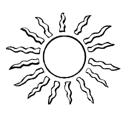 幼儿手绘太阳简笔画图片
