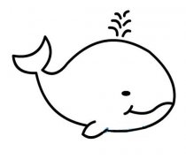 儿童简单好看的鲸鱼简笔画图片大全