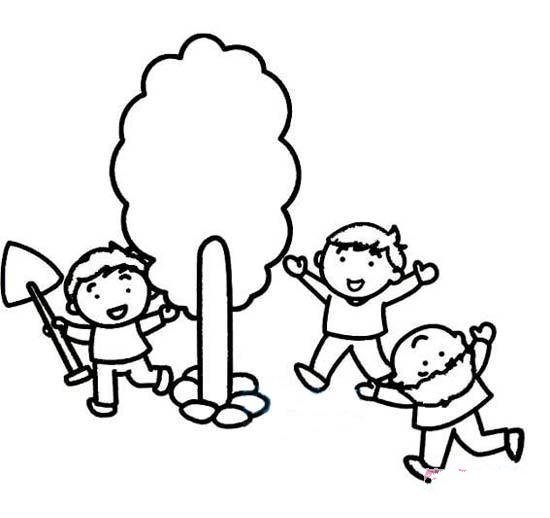 小学一年级五一劳动节简笔画图片：快乐劳动