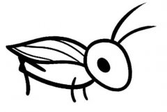 少儿可爱小蟋蟀简笔画图片