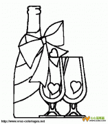 酒瓶与酒杯简笔画