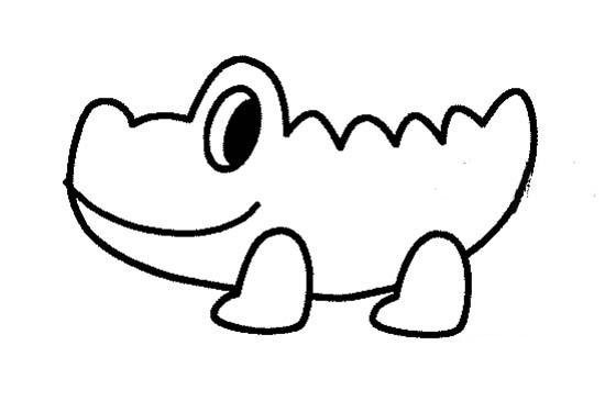 可爱小鳄鱼简笔画图片
