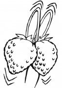 儿童简笔画：两粒草莓