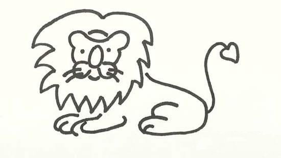儿童狮子简笔画图片