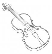 小学生关于小提琴的简笔画图片