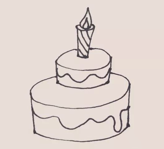 生日蛋糕简笔画