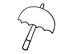 幼儿小雨伞简笔画