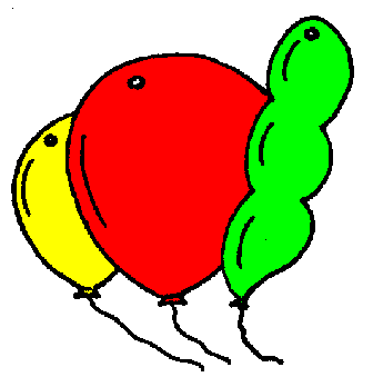 彩色气球简笔画