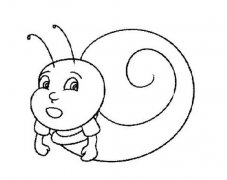 可爱蜗牛简笔画