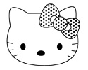 Hello Kitty猫头像简笔画图片