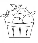 苹果简笔画：一筐苹果