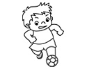 小孩子踢球的简笔画图片