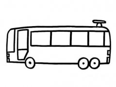 关于公共汽车的简笔画