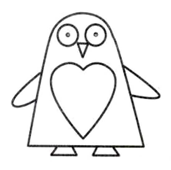 幼儿园企鹅简笔画图片