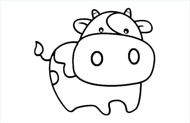 小奶牛简笔画图片