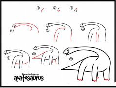 如何画恐龙简笔画