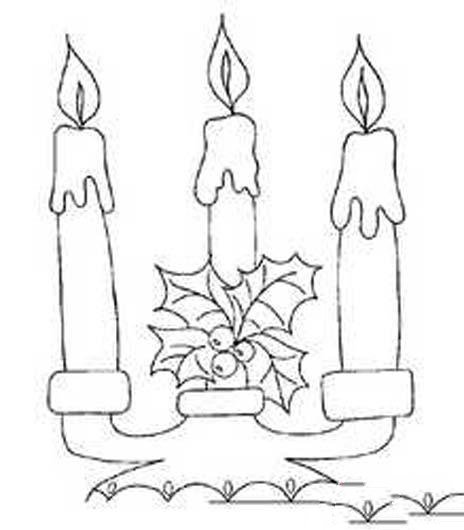 烛台上的三根蜡烛简笔画