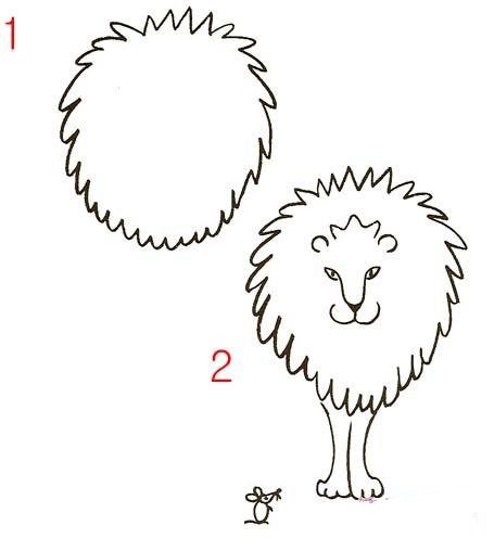 幼儿怎么画狮子简笔画