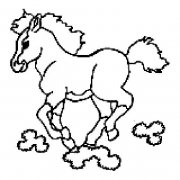 马的简笔画：神话中腾云驾雾的马