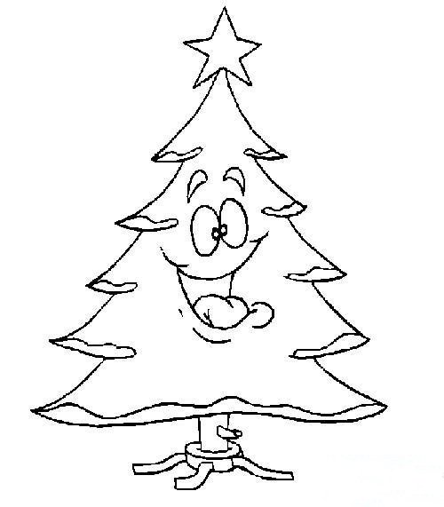 可爱卡通圣诞树简笔画图片大全